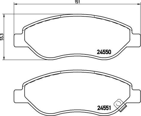 Brembo P59053N - Kit de plaquettes de frein, frein à disque cwaw.fr