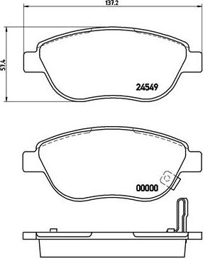 Brembo P 59 052 - Kit de plaquettes de frein, frein à disque cwaw.fr