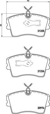 Brembo P 59 009 - Kit de plaquettes de frein, frein à disque cwaw.fr