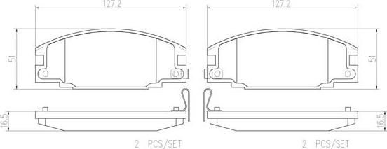 Brembo P59015N - Kit de plaquettes de frein, frein à disque cwaw.fr