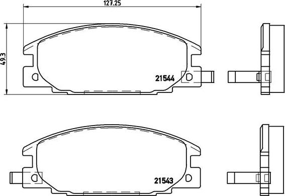 Brembo P 59 015 - Kit de plaquettes de frein, frein à disque cwaw.fr