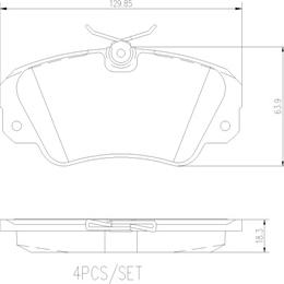 Brembo P59016N - Kit de plaquettes de frein, frein à disque cwaw.fr