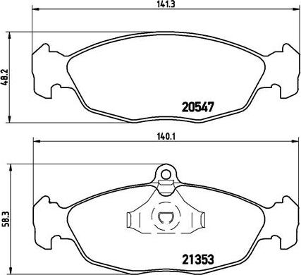 HELLA 530032839 - Kit de plaquettes de frein, frein à disque cwaw.fr