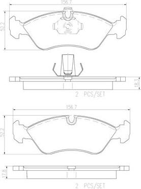 Brembo P59017N - Kit de plaquettes de frein, frein à disque cwaw.fr