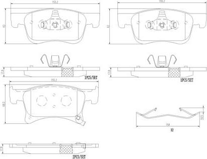 Brembo P59083N - Kit de plaquettes de frein, frein à disque cwaw.fr