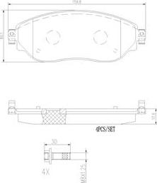 Brembo P59082N - Kit de plaquettes de frein, frein à disque cwaw.fr