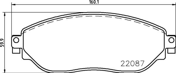 Brembo P 59 082 - Kit de plaquettes de frein, frein à disque cwaw.fr