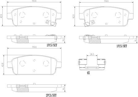 Brembo P59087N - Kit de plaquettes de frein, frein à disque cwaw.fr