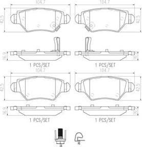 Brembo P59031N - Kit de plaquettes de frein, frein à disque cwaw.fr