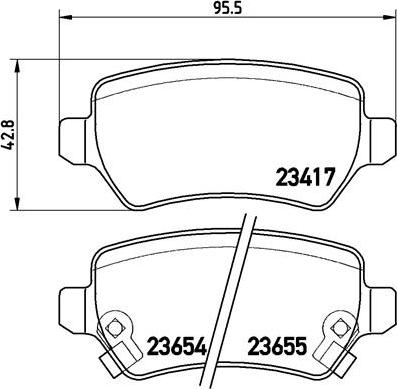 Brembo P 59 038X - Kit de plaquettes de frein, frein à disque cwaw.fr