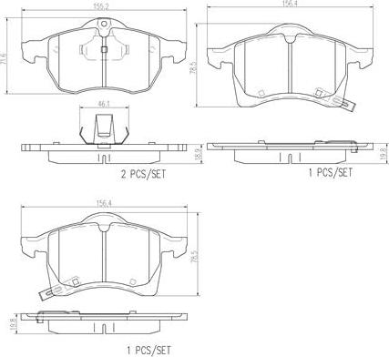 Brembo P59032N - Kit de plaquettes de frein, frein à disque cwaw.fr