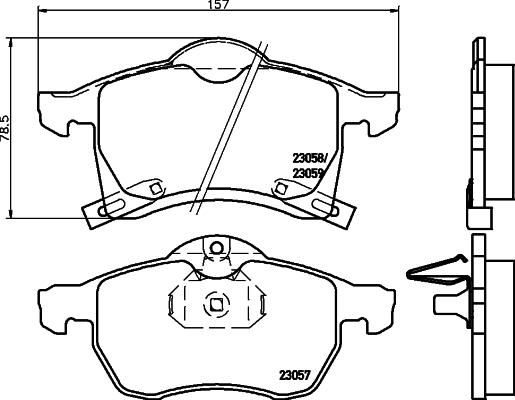 Brembo P 59 032 - Kit de plaquettes de frein, frein à disque cwaw.fr