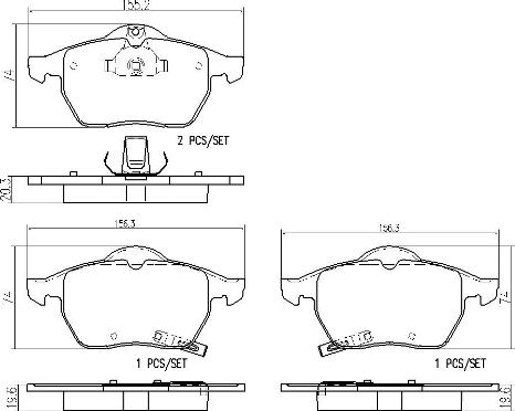 Brembo P59029N - Kit de plaquettes de frein, frein à disque cwaw.fr