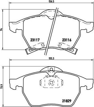 Brembo P 59 029 - Kit de plaquettes de frein, frein à disque cwaw.fr