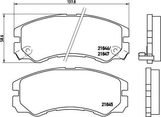 Brembo P 59 020 - Kit de plaquettes de frein, frein à disque cwaw.fr