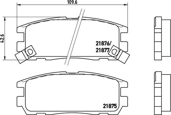 Brembo P 59 021 - Kit de plaquettes de frein, frein à disque cwaw.fr