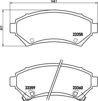 Brembo P 59 028 - Kit de plaquettes de frein, frein à disque cwaw.fr