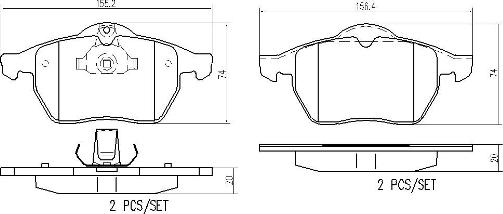 Brembo P59022N - Kit de plaquettes de frein, frein à disque cwaw.fr