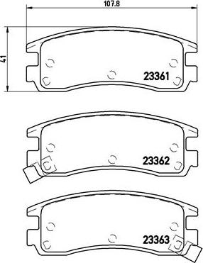 Brembo P 59 027 - Kit de plaquettes de frein, frein à disque cwaw.fr