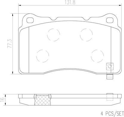 Brembo P59079N - Kit de plaquettes de frein, frein à disque cwaw.fr