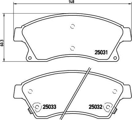 Brembo P 59 076X - Kit de plaquettes de frein, frein à disque cwaw.fr