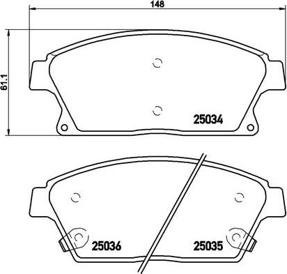 Brembo P 59 077 - Kit de plaquettes de frein, frein à disque cwaw.fr