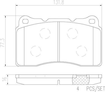 Brembo P54040N - Kit de plaquettes de frein, frein à disque cwaw.fr