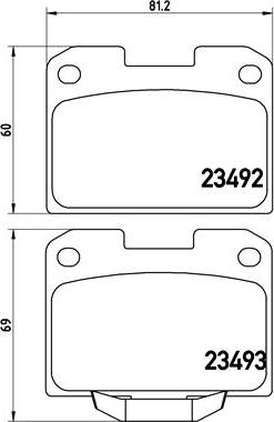 Brembo P 54 048 - Kit de plaquettes de frein, frein à disque cwaw.fr