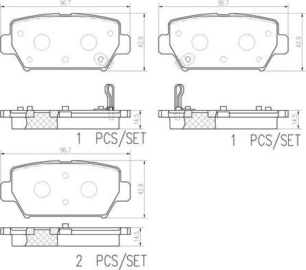 Brembo P54062N - Kit de plaquettes de frein, frein à disque cwaw.fr