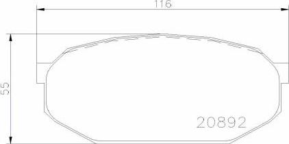 Brembo P 54 005 - Kit de plaquettes de frein, frein à disque cwaw.fr