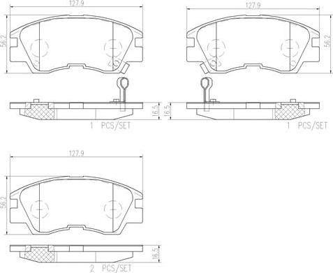 Brembo P54008N - Kit de plaquettes de frein, frein à disque cwaw.fr