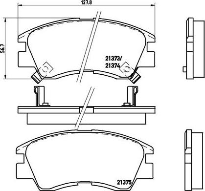 Brembo P 54 008 - Kit de plaquettes de frein, frein à disque cwaw.fr