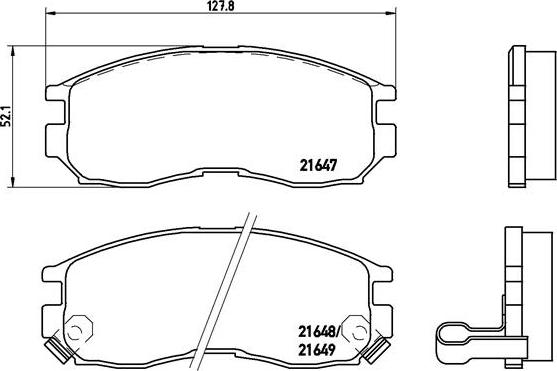 Brembo P 54 014 - Kit de plaquettes de frein, frein à disque cwaw.fr