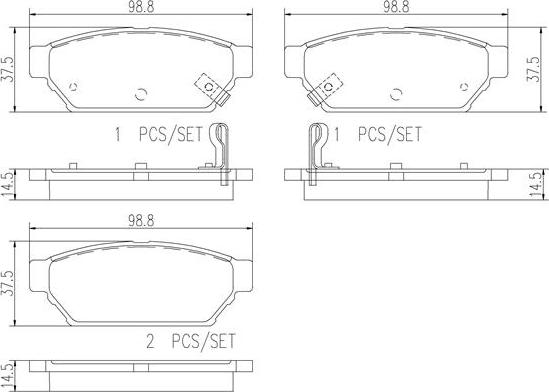 Brembo P54016N - Kit de plaquettes de frein, frein à disque cwaw.fr