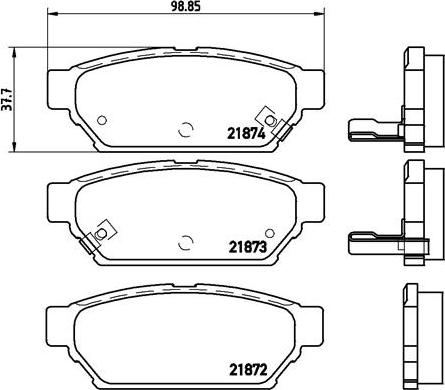 Brembo P 54 016 - Kit de plaquettes de frein, frein à disque cwaw.fr