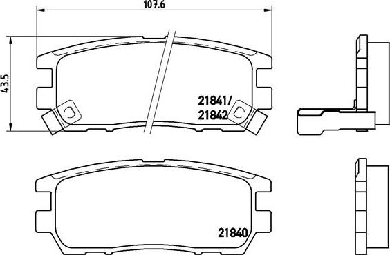 Brembo P 54 018 - Kit de plaquettes de frein, frein à disque cwaw.fr