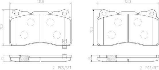 Brembo P54039N - Kit de plaquettes de frein, frein à disque cwaw.fr