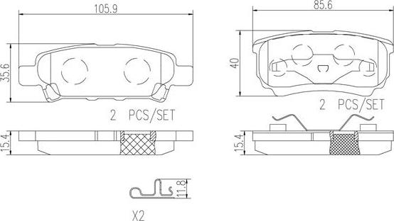 Brembo P54034N - Kit de plaquettes de frein, frein à disque cwaw.fr