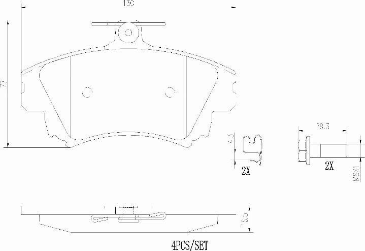 Brembo P54036N - Kit de plaquettes de frein, frein à disque cwaw.fr