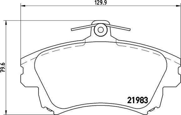 Brembo P 54 036 - Kit de plaquettes de frein, frein à disque cwaw.fr