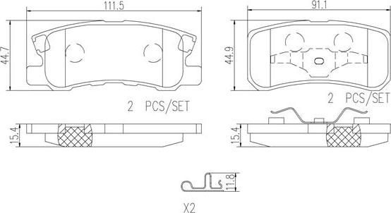 Brembo P54031N - Kit de plaquettes de frein, frein à disque cwaw.fr