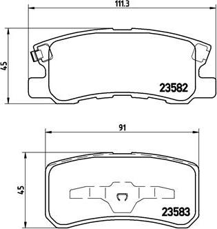 Brembo P 54 031X - Kit de plaquettes de frein, frein à disque cwaw.fr