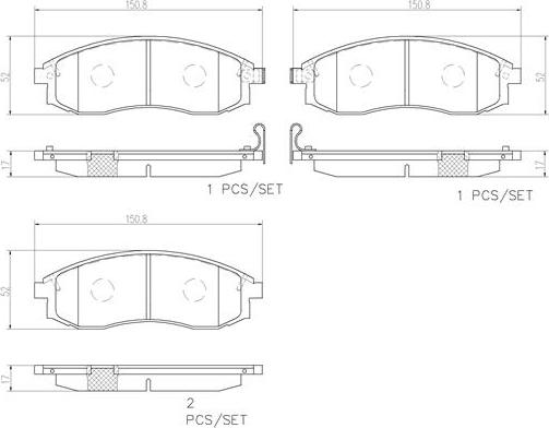 Brembo P54032N - Kit de plaquettes de frein, frein à disque cwaw.fr