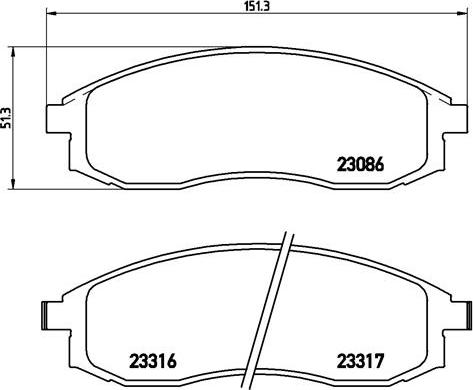 Brembo P 54 032 - Kit de plaquettes de frein, frein à disque cwaw.fr