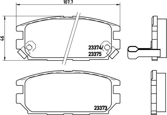 Brembo P 54 025 - Kit de plaquettes de frein, frein à disque cwaw.fr