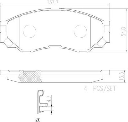 Brembo P54020N - Kit de plaquettes de frein, frein à disque cwaw.fr