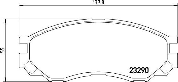 Brembo P 54 020 - Kit de plaquettes de frein, frein à disque cwaw.fr