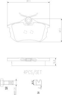 Brembo P54023N - Kit de plaquettes de frein, frein à disque cwaw.fr