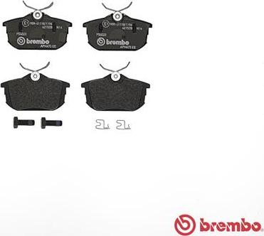 Brembo P 54 023 - Kit de plaquettes de frein, frein à disque cwaw.fr