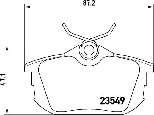 Brembo P 54 023 - Kit de plaquettes de frein, frein à disque cwaw.fr